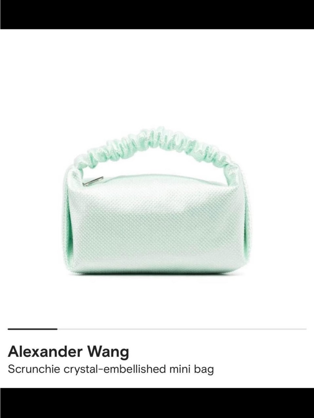 Alexander Wang Pale Mint Scrunchie-Handle Mini Bag